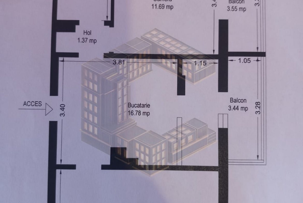 Apartament cu 2 camere, decomandat, de vanzare, zona Aradului
