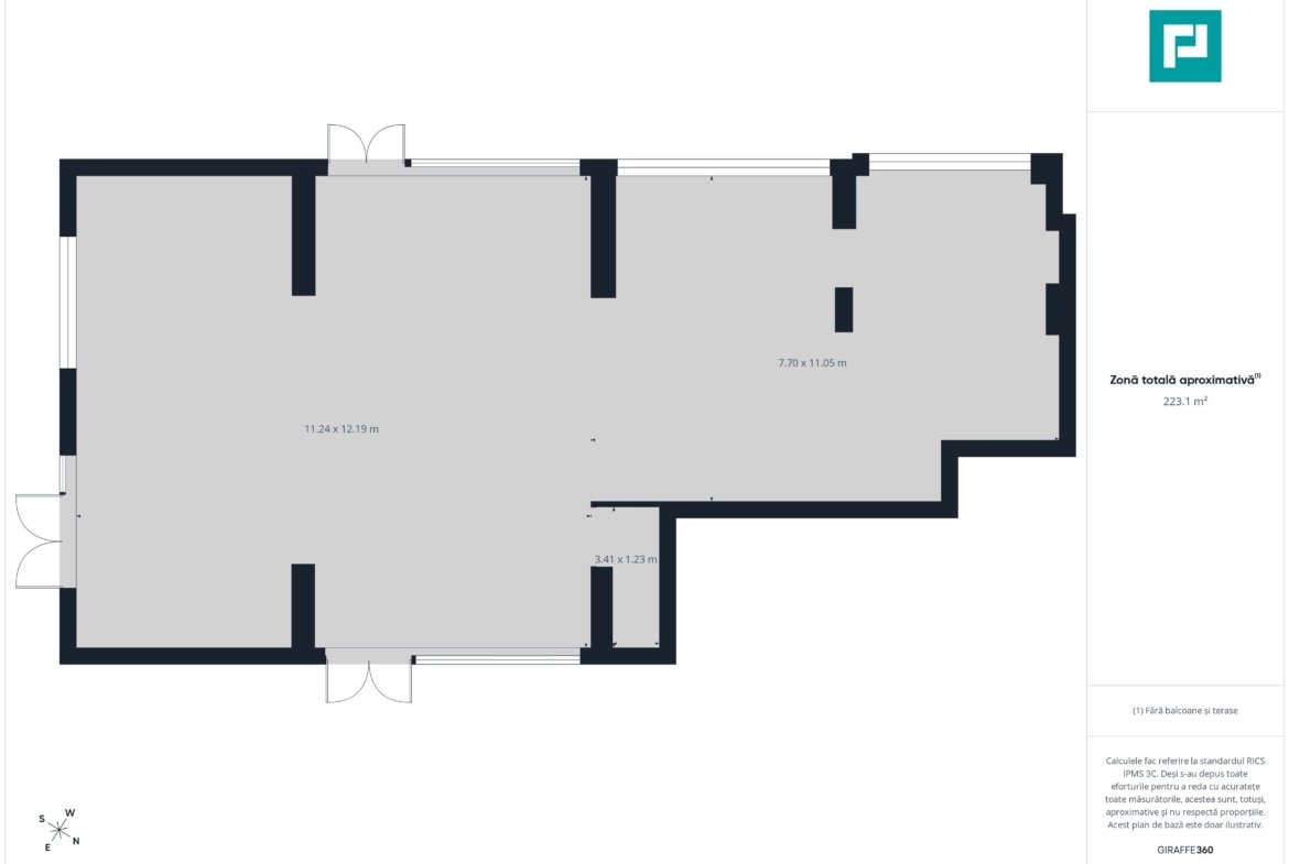 Spațiu comercial 220 mp, 9 parcări, Oradea