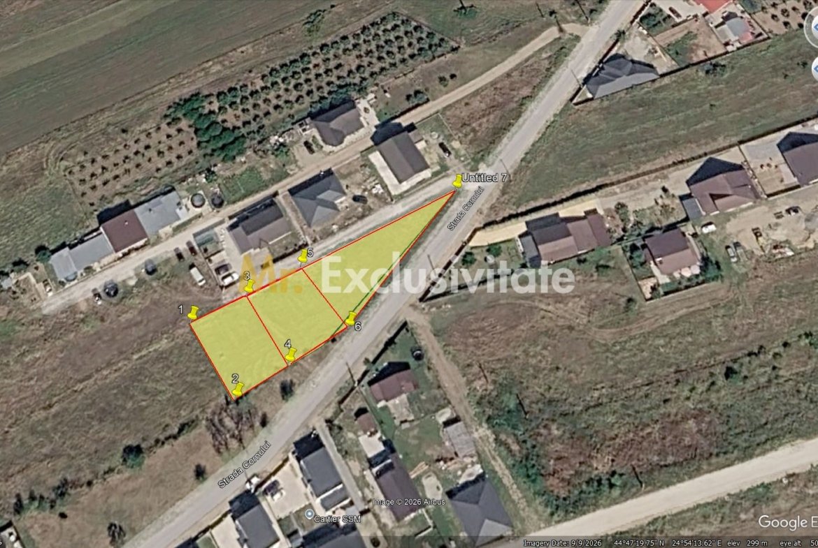 TEREN INTRAVILAN 3 LOTURI | 1.334 MP | BRADU | POTENȚIAL INVESTIȚIONAL