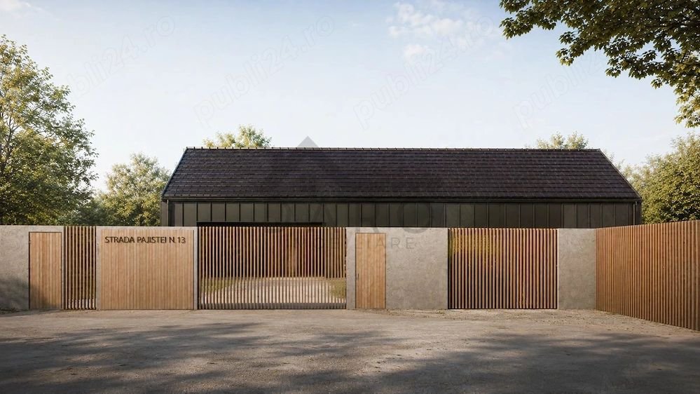 Casa individuala superba, cu arhitectura scandinava, moderna – langa padure, teren generos