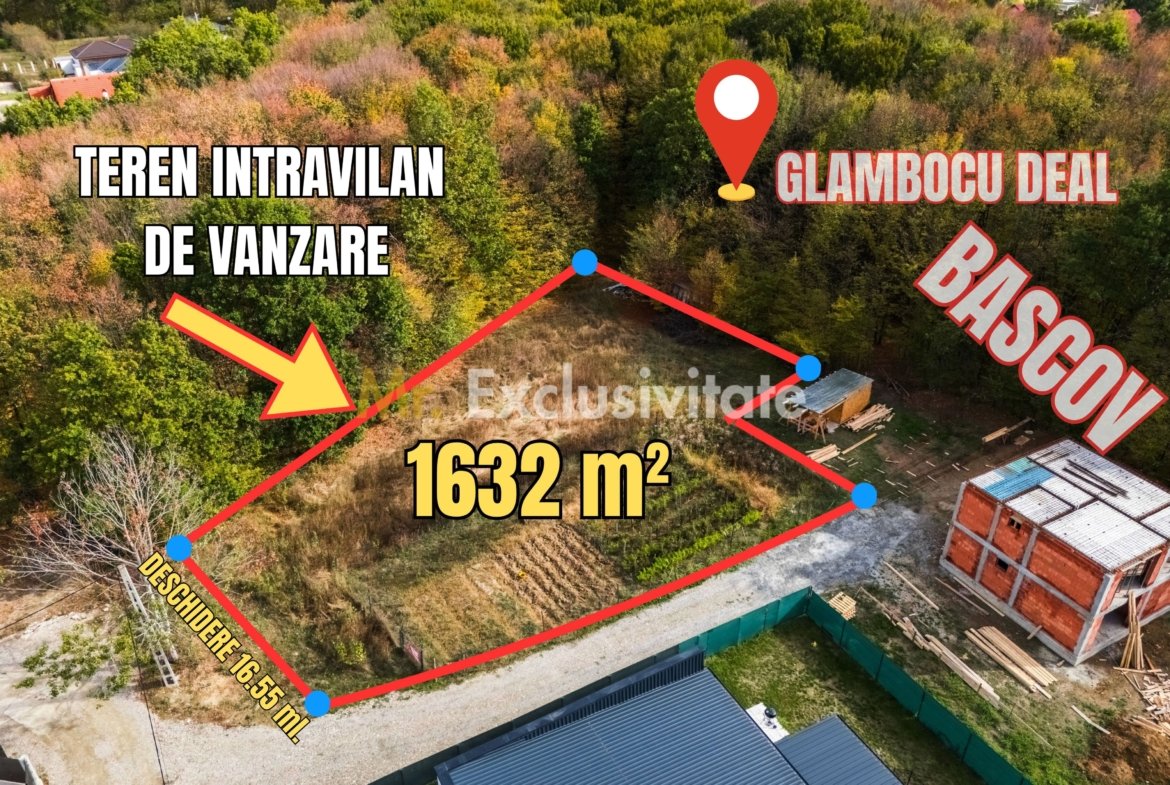 Teren de vanzare Bascov-Glamboc Deal, langa padure, toate utilitățile