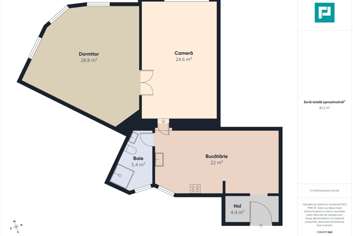 Apartament 2 camere | 85 mp | Zona Fabric (FEAA)