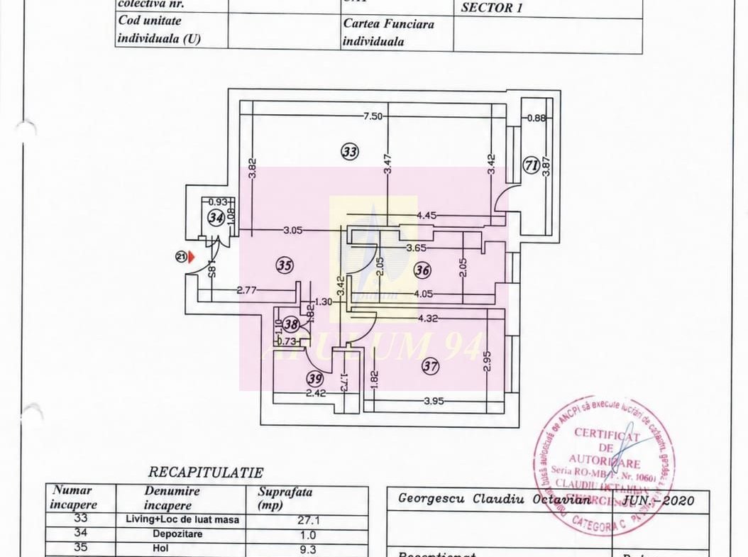 Apartament 2 camere | Băneasa–Aviației | 65,7 mp | Bucătărie separată