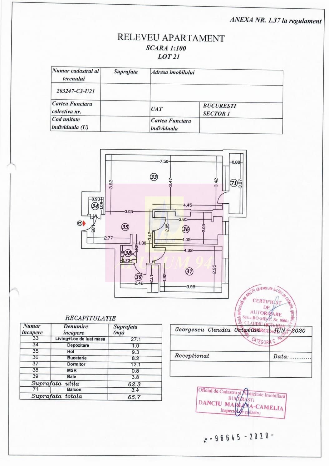 Apartament 2 camere | Băneasa–Aviației | 65,7 mp | Bucătărie separată