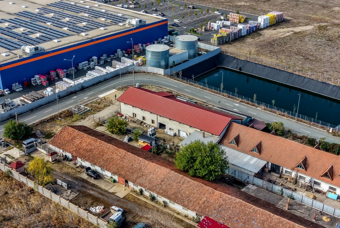 Hală industrială lângă DEDEMAN, teren 1337 mp si construcție de 814 mp