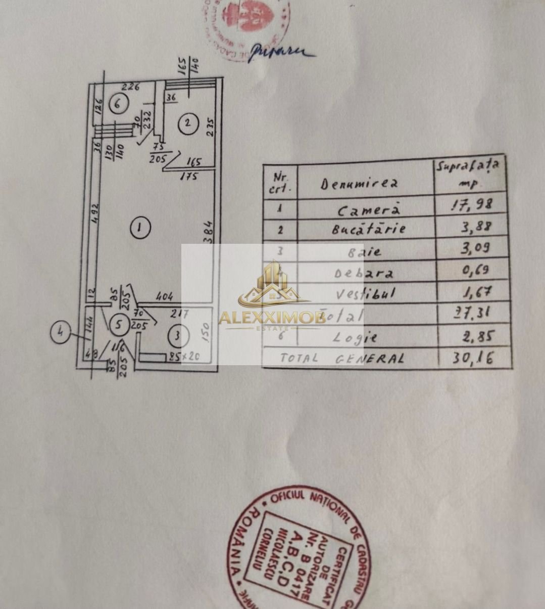 Garsoniera de Vanzare – 33 mp – zona Aparatorii Patriei