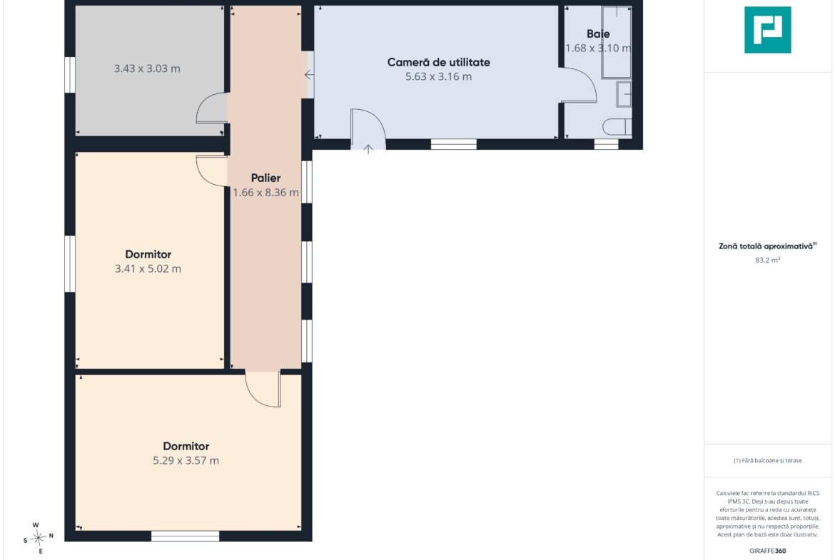 Duplex 3 camere pe colț în Dumbrăvița
