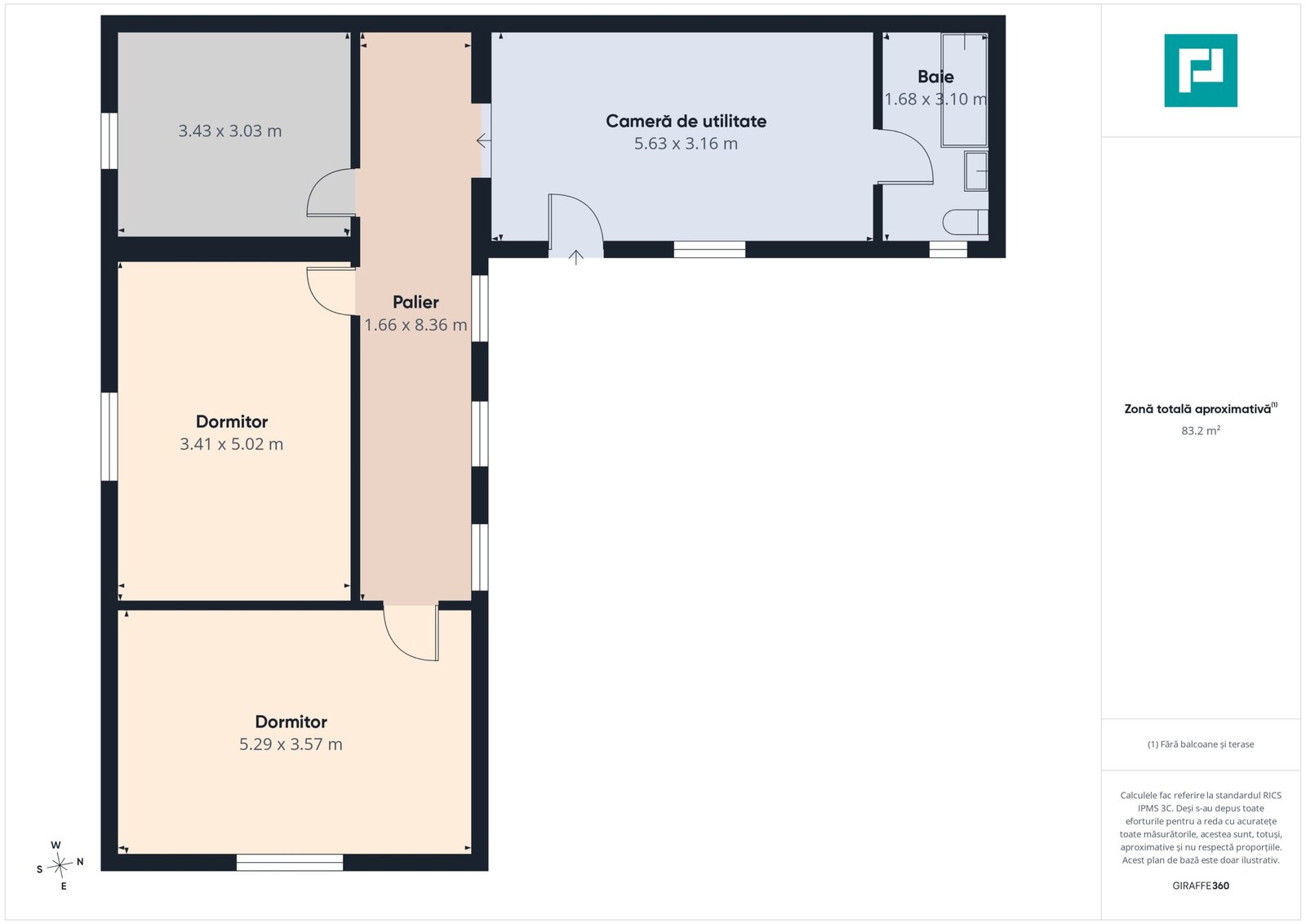 Duplex 3 camere pe colț în Dumbrăvița