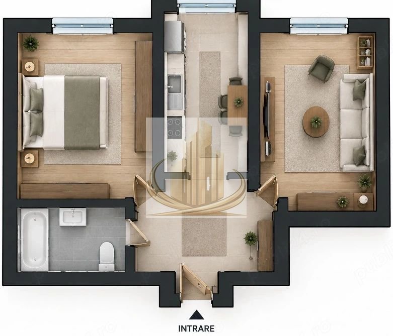 Apartament II camere decomandat   Complex Carol City Park,