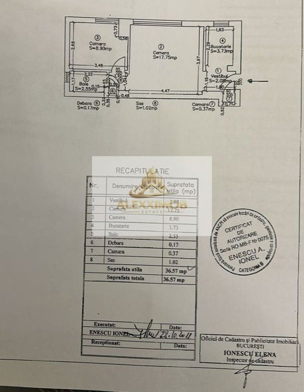 Apartament de Vanzare – Gara de Nord – metrou – 38 mp