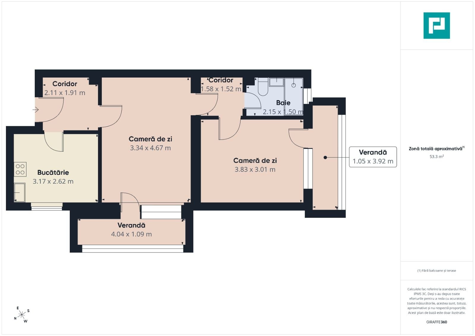 APARTAMENT 2 CAMERE LA PARTER, GRĂDIȘTE