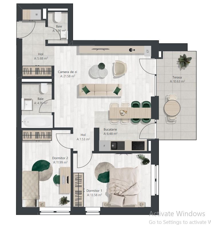 Apartament nou cu 3 camere | Denya Forest