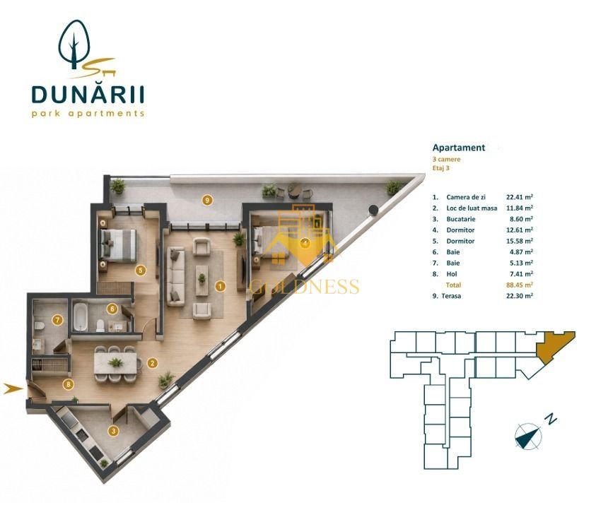 Apartament 110 mp Intre Lacuri Iulius Mall Dunarii 2600/mp Comision 0%