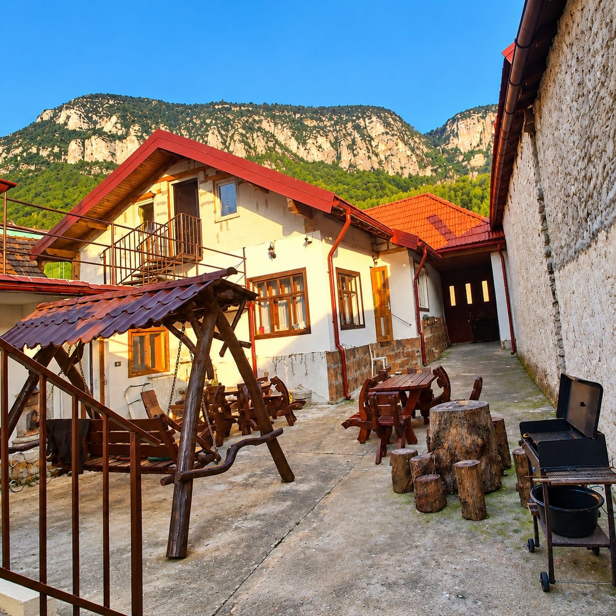 faa88a15d0344b8a8d5cbc63cd31f78b Casă cu grădină, saună și ciubăr în Băile Herculane | 2 zone de locuit