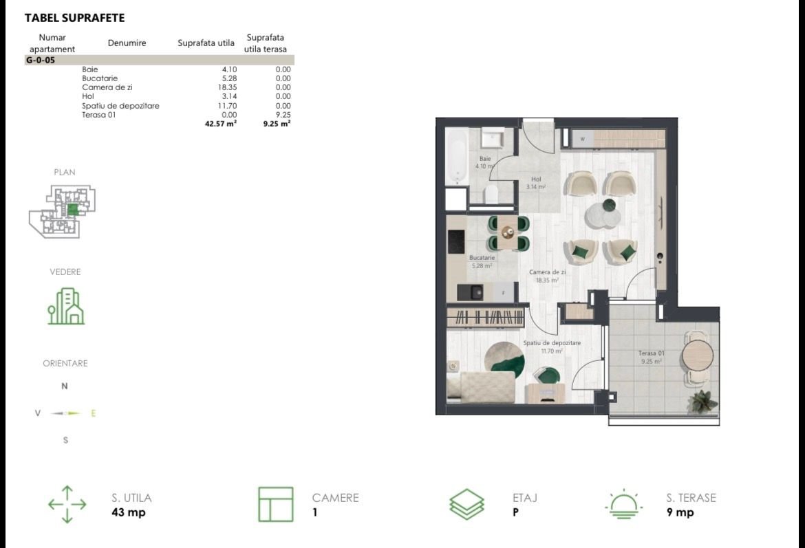 fcd0f13cc86b43d7b7b7e5487a276f98 COM 0% Apartament nou cu 2 camere | Denya Forest